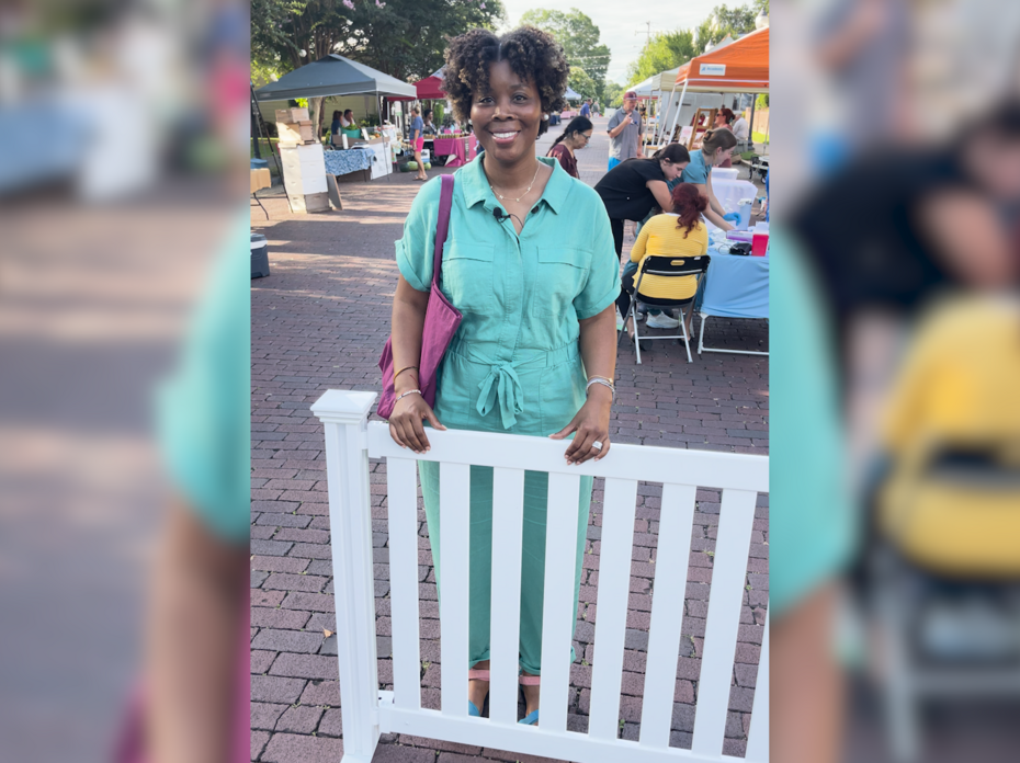 A woman at a farmers market