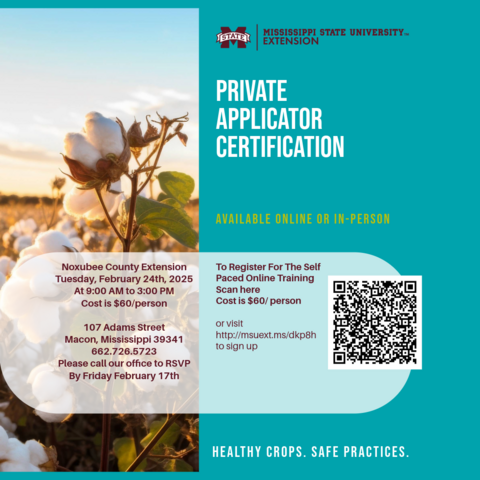 Private Applicator Certification Noxubee County