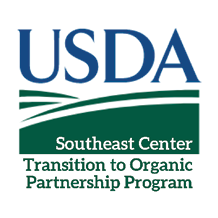 Logo. USDA Southeast Center. Transition to Organic Partnership Program.